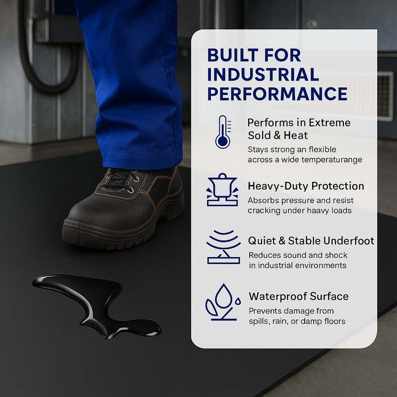 Commercial Rubber Sheet Linear Metre Durable Heavy Duty Rubber for Sealing, Insulation & Protection Temperature & Chemical Resistant