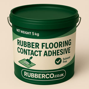 Rubber Flooring Contact Adhesive - Non-Staining, Easy-To-Trowel Paste for Indoor Use - High-Performance Adhesive for Rubber Flooring