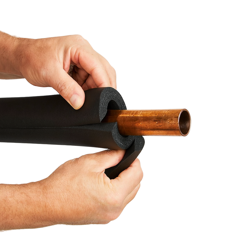 Black Nitrile Self-Seal Pipe Insulation with Antimicrobial Protection