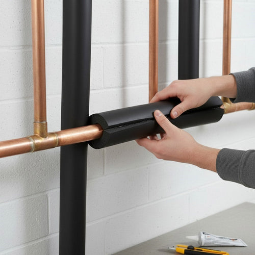 Pipe Insulation Foam Tube Black 22mm x 9mm x 2m