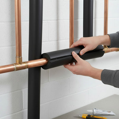 Black Pipe Insulation Foam Tube 22mm x 9mm x 2m – Energy Saving