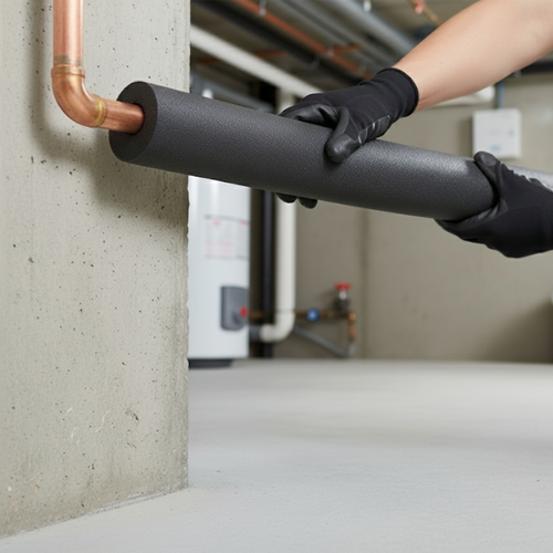 Pipe Insulation Foam Black 6mm x 9mm Wall 2m Tube