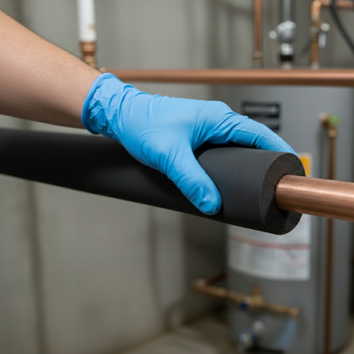 Pipe Insulation Black Nitrile Foam – Fire Safe & Antimicrobial 2m