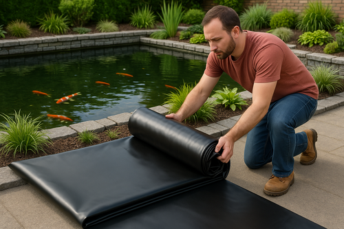 Heavy Duty LDPE Pond Liner 0.35mm, 25 Year Guarantee, Extra Thick & Durable for Ponds and Water Features, UV & Puncture Resistant, Easy to Install