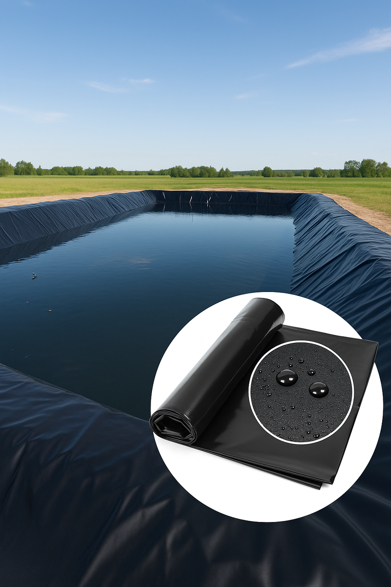 Heavy Duty HDPE Pond Liner 40-Year Guarantee, UV Resistant with Free Underlay - Durable, Flexible, Ideal for Ponds & Water Features