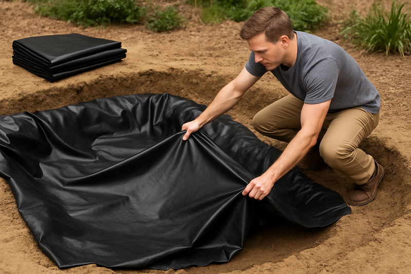Heavy Duty HDPE Pond Liner 40-Year Guarantee, UV Resistant with Free Underlay - Durable, Flexible, Ideal for Ponds & Water Features