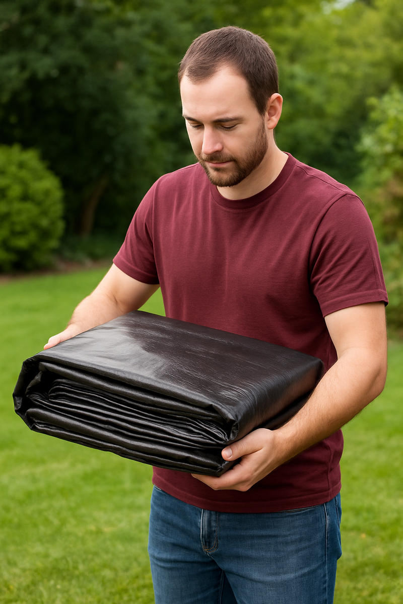 Heavy Duty HDPE Pond Liner 40-Year Guarantee, UV Resistant with Free Underlay - Durable, Flexible, Ideal for Ponds & Water Features