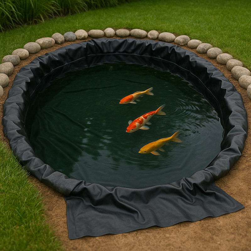 Heavy Duty UV Resistant HDPE Pond Liner with Lifetime Guarantee & Free Underlay – 0.35mm Thick, Durable, and Long-Lasting Pond Lining Solution