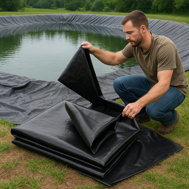 Heavy Duty UV Resistant HDPE Pond Liner with Lifetime Guarantee & Free Underlay – 0.35mm Thick, Durable, and Long-Lasting Pond Lining Solution