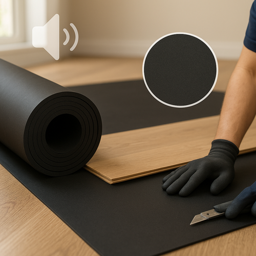 Soundproof Rubber Sheet – 3mm to 25mm | Blocks Up to 75 dB | Heavy Duty Acoustic Insulation for Industrial & Home Use