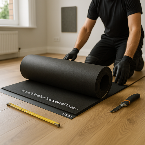 High Density Sound Proofing and Deadening Rubber Sheet – Polymer Based, Effective Noise Reduction, Industrial Grade, Durable Acoustic Solution