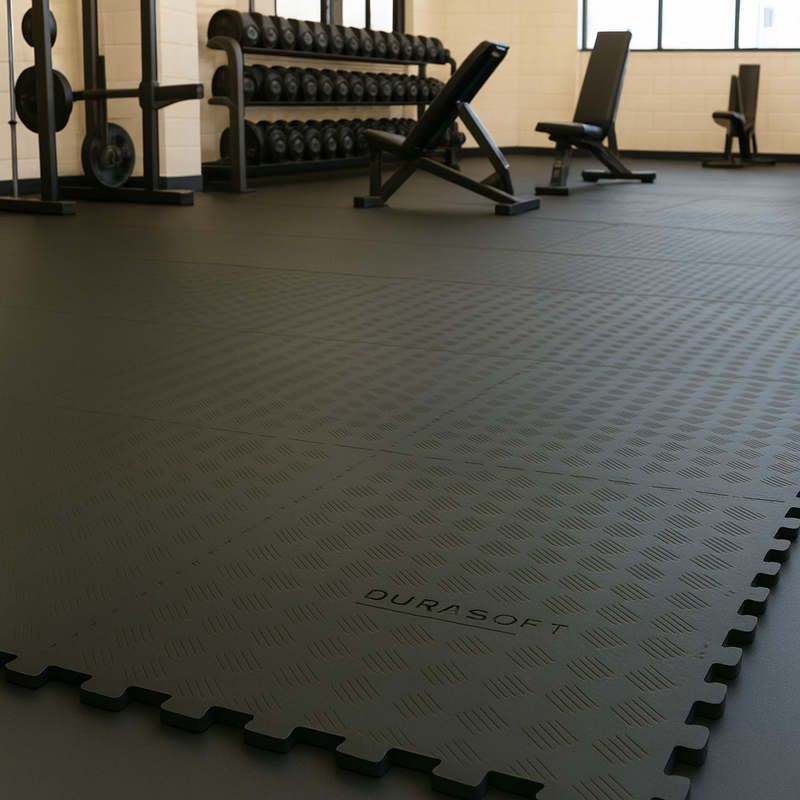 Premium Nitrile Rubber Interlocking Oil & Grease Resistant Garage Mats Heavy Duty Floor Tiles