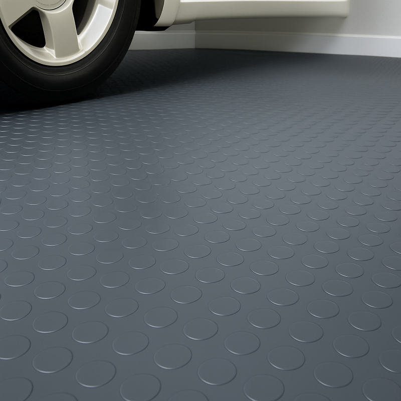 Premium Heavy-Duty Studded Rubber Flooring Roll – R11 Slip-Resistant | Oil & Impact Resistant | Custom Cut Lengths (3mm–6mm Thick, 1.2 m or 2 m Wide)