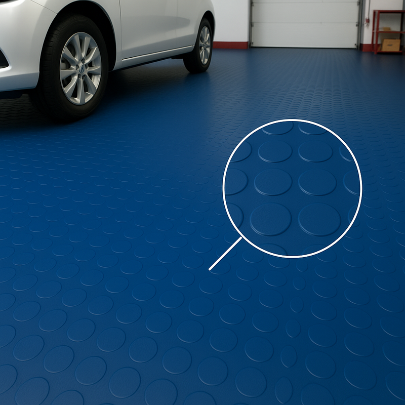 Premium Heavy-Duty Studded Rubber Flooring Roll – R11 Slip-Resistant | Oil & Impact Resistant | Custom Cut Lengths (3mm–6mm Thick, 1.2 m or 2 m Wide)