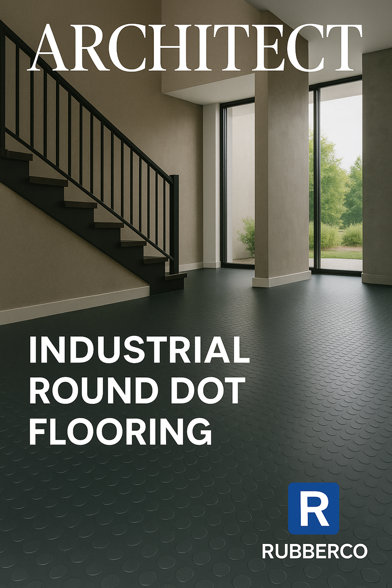 Premium Heavy-Duty Studded Rubber Flooring Roll – R11 Slip-Resistant | Oil & Impact Resistant | Custom Cut Lengths (3mm–6mm Thick, 1.2 m or 2 m Wide)