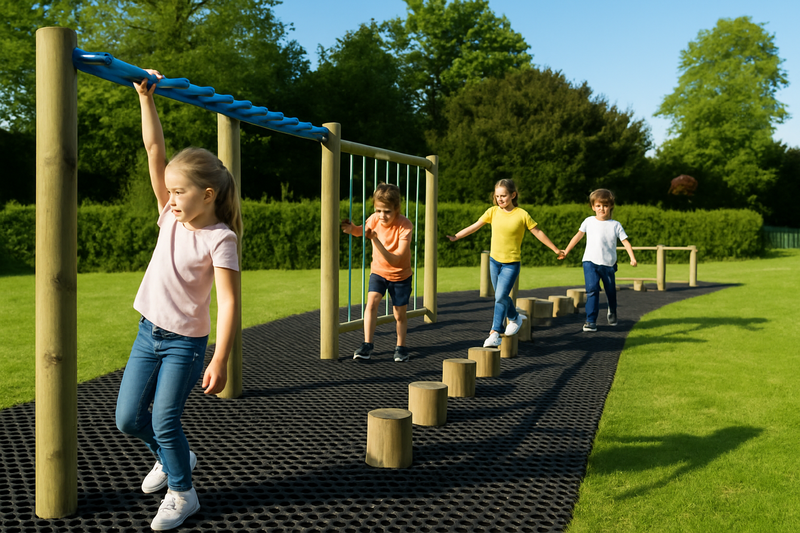 Extra Heavy Duty Open Ring Wet Area Matting - Slip-Resistant, Anti-Fatigue Rubber Mats for Wet Areas, Black, 23mm Thick