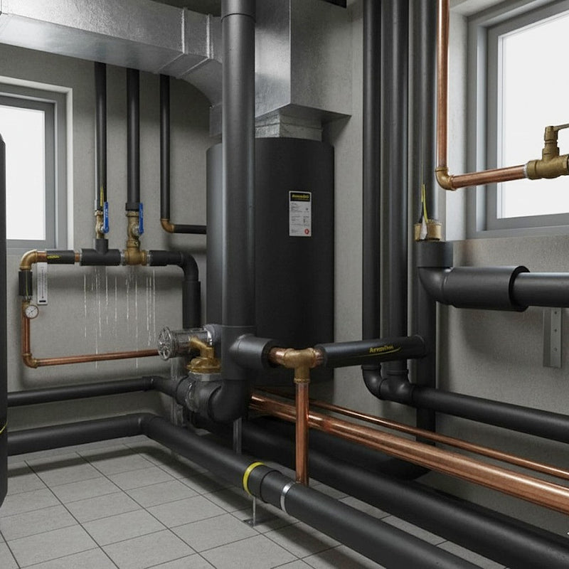 Easy fit pipe insulation foam with vapour barrier for energy efficiency