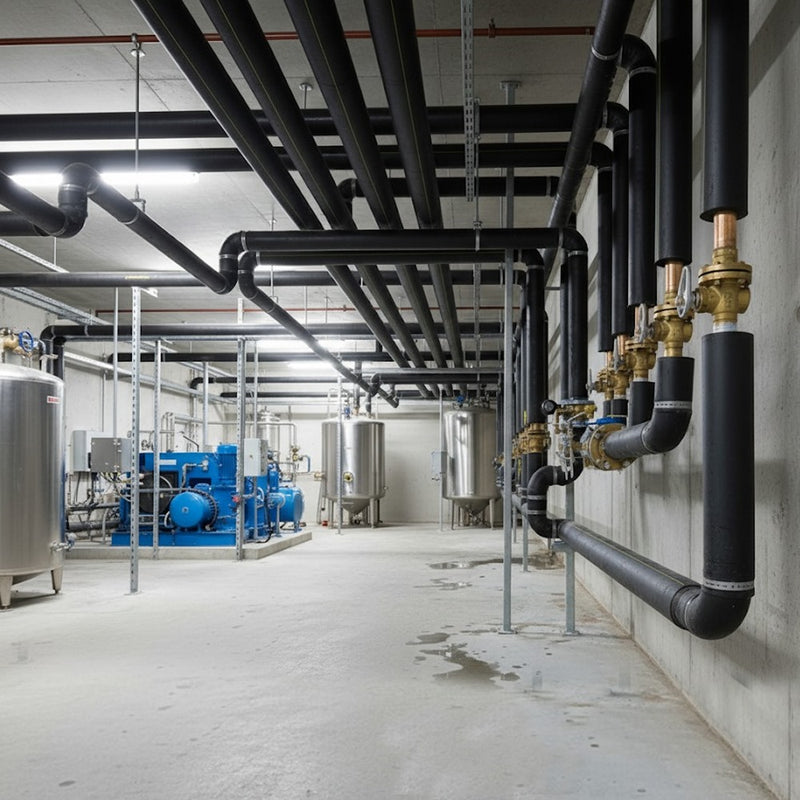 Easy install self-seal foam pipe insulation black view