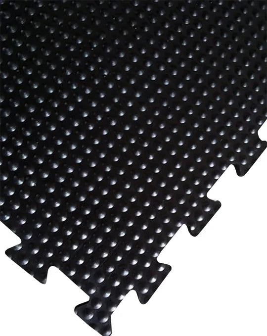 Heavy Duty Rubber Gym Mats - Bubble Hammer Top, Ribbed Back - Shock Absorbing, Noise Reducing, Ideal for Weightlifting & Exercise Machines