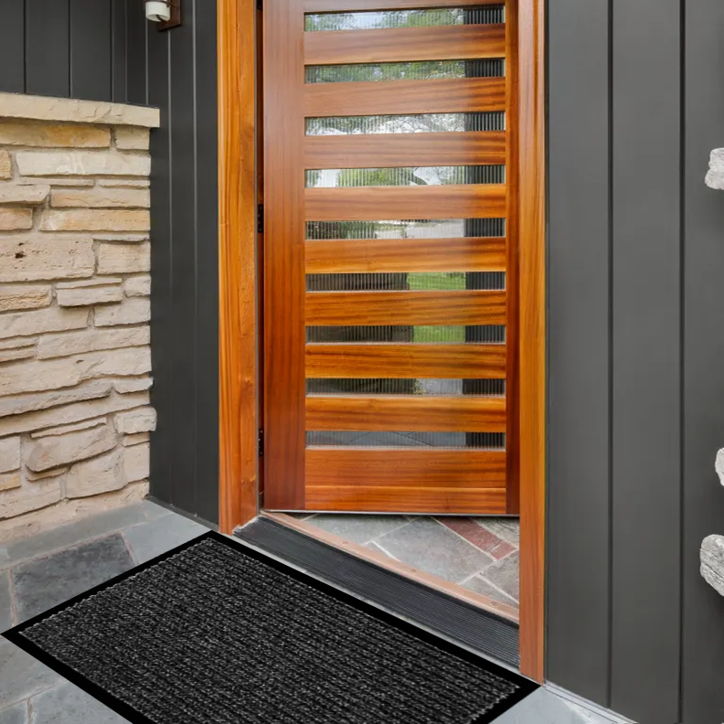 Heavy Duty Non-Slip Kitchen Barrier Mat - Rubber Backed Hallway & Door Rug for High Traffic Areas