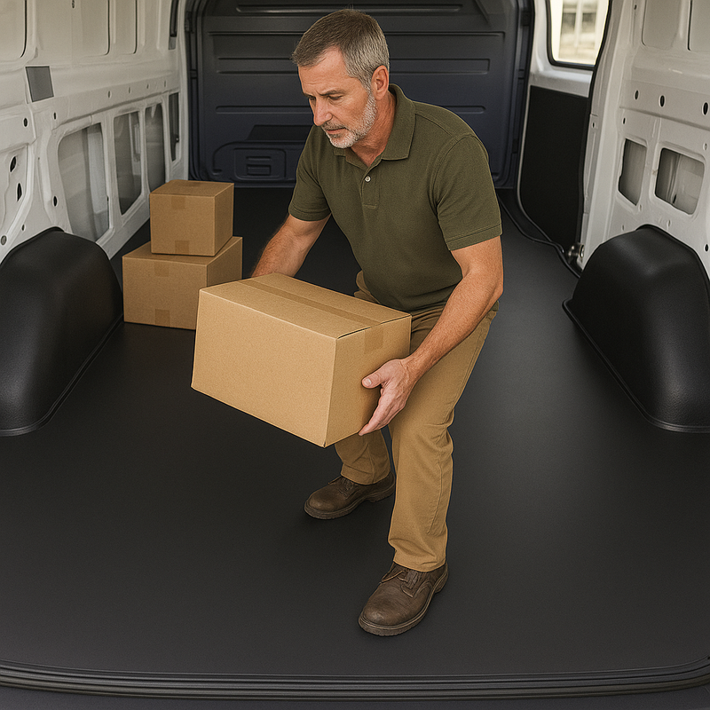 Heavy-Duty Non-Slip Rubber Van Lining – Cold-Resistant, Insulating, Durable | Sold by the Metre