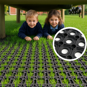Rubber Grass Mat 23mm Thick - Eco-Friendly Playground Safety Mat, Weather Resistant, Erosion Protection, Wheelchair Accessible