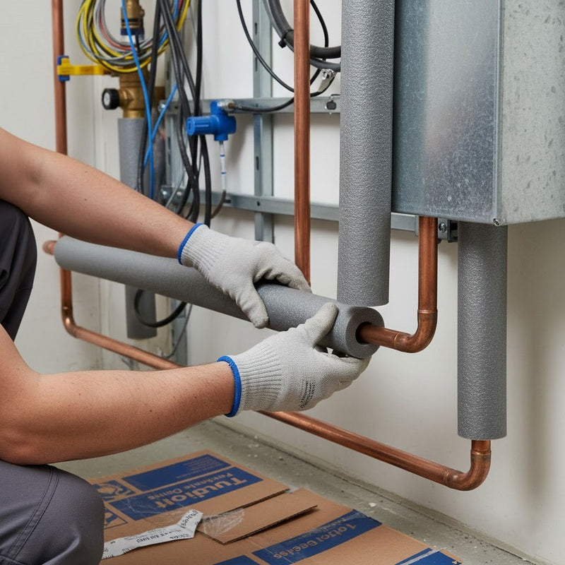 Lightweight Closed-Cell Polyethylene Pipe Lagging for Heating and Plumbing