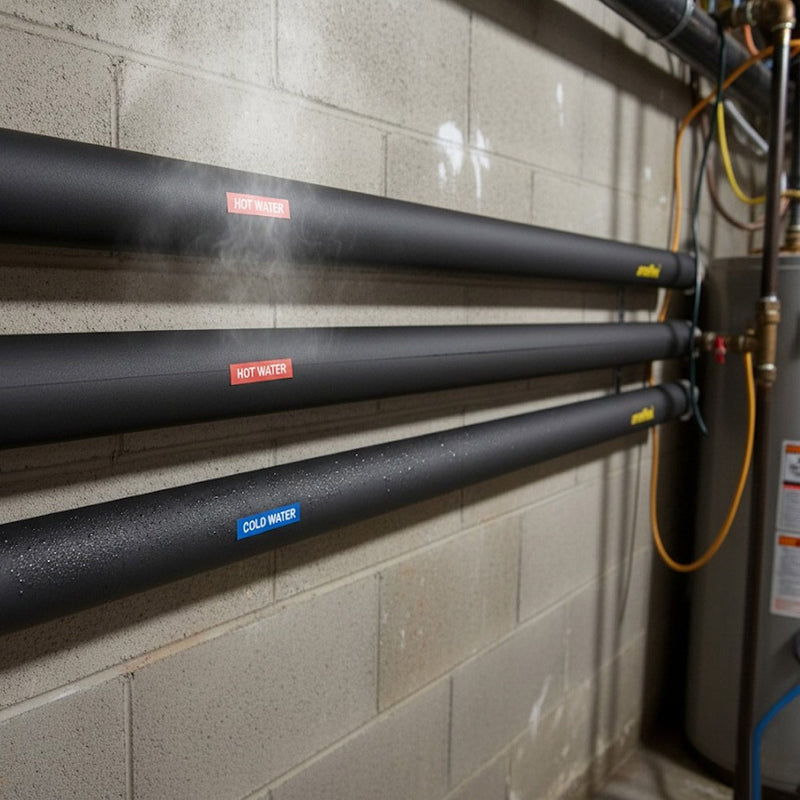 Nitrile Rubber Insulation Tube 15mm Bore for Hot & Cold Pipes