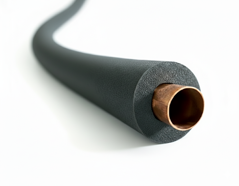 Pipe insulation nitrile foam black 2m length 13mm wall