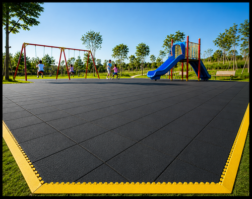 Interlocking Playground Tiles – Heavy-Duty Rubber Safety Flooring for Play Areas
