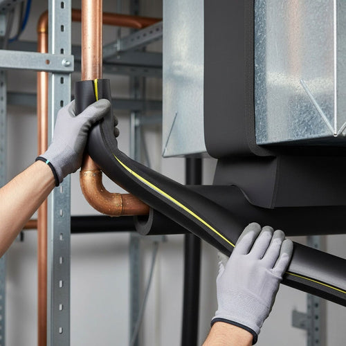 Pipe Insulation Self-Seal Nitrile Foam Class O Black 22mm x 25mm