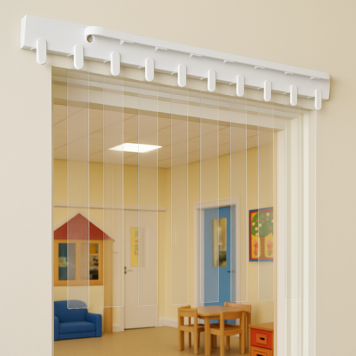 QuickMount PVC Curtain Rails 610mm | Child-Safe Polypropylene