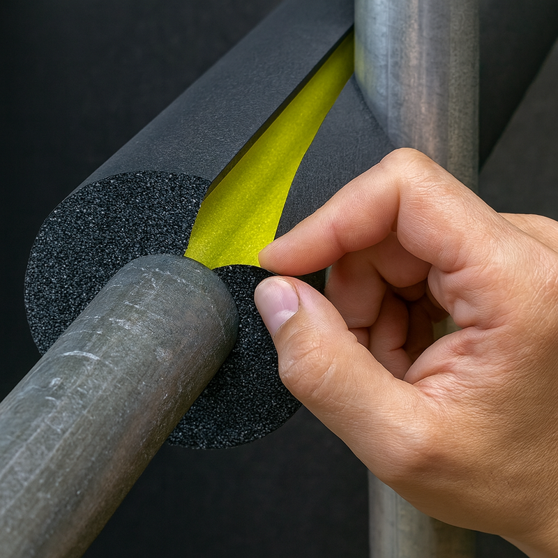 Self-Sealing Pipe Insulation Tube – High Temp & Anti-Condensation