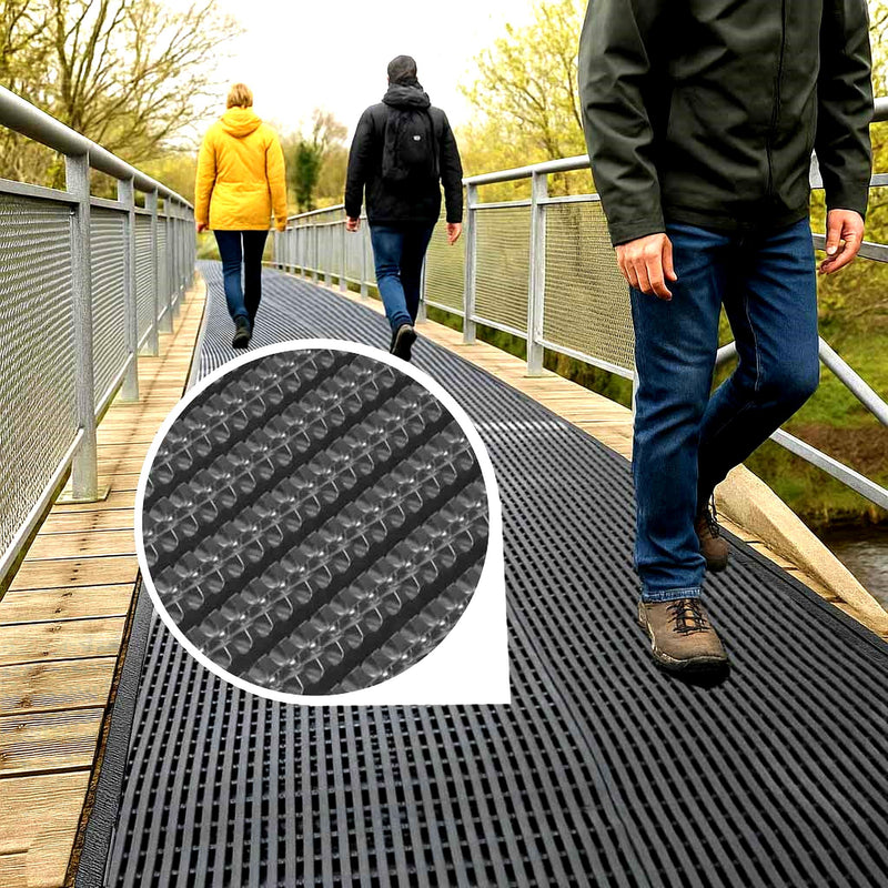 Anti-Fatigue Anti-Slip Wet Area Mat – Heavy Duty Rubber, Slip-Resistant, Comfort Flooring for Kitchens, Workplaces, and Wet Environments