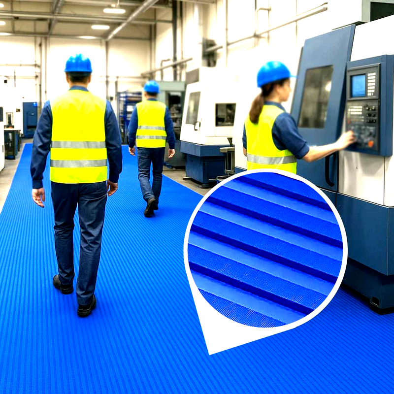 Heavy-Duty Extra-resilient Anti-Fatigue Mat – Slip-Resistant, PVC Matting for Wet & Dry Areas – Industrial Comfort & Safety Flooring Solution