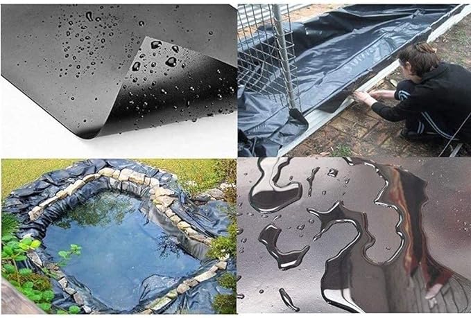 Heavy Duty LDPE Pond Liner 0.35mm, 25 Year Guarantee, Extra Thick & Durable for Ponds and Water Features, UV & Puncture Resistant, Easy to Install