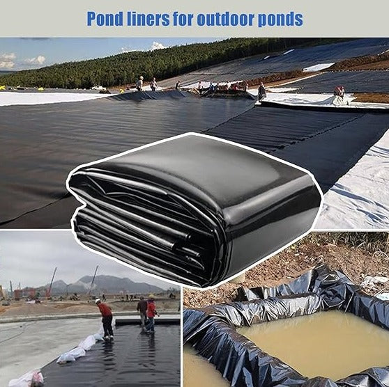 Heavy Duty LDPE Pond Liner 0.35mm, 25 Year Guarantee, Extra Thick & Durable for Ponds and Water Features, UV & Puncture Resistant, Easy to Install