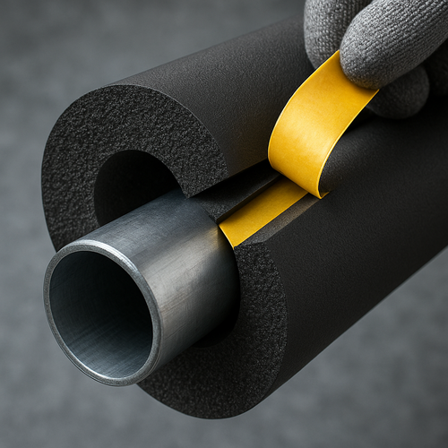 Self-Sealing Pipe Insulation Tube – High Temp & Anti-Condensation