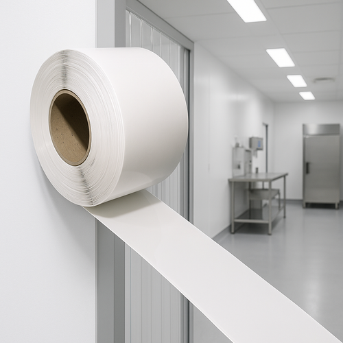White PVC Rolls 50m UK | Solid Opaque Curtains & Markers | 200-300mm