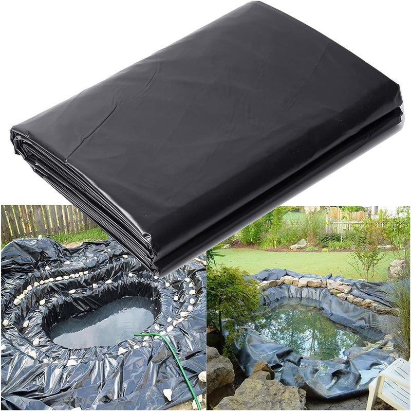 Heavy Duty Black Pond Liner 40-Year Guarantee 0.35mm LDPE with Free Underlay Durable, UV Resistant, Easy Install Pond Lining