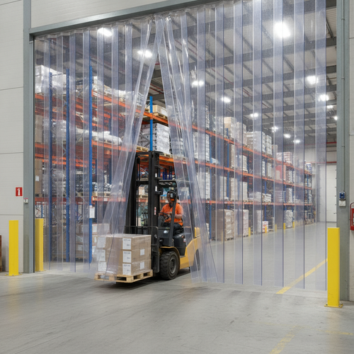 Standard Clear PVC Strip Curtain UK by the Metre | Custom Cut to Size