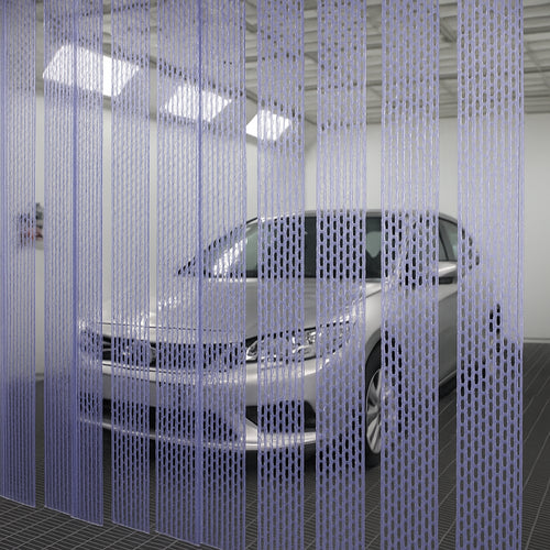 Perforated PVC Strip Cut to Size UK | Ventilated PVC Curtain Strips