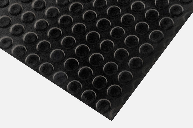 Non-Slip Heavy-Duty Round Stud Rubber Flooring for Indoor & Outdoor Use Linear Metre