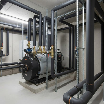 pipe insulation on commercial air conditioning ductwork to prevent condensation