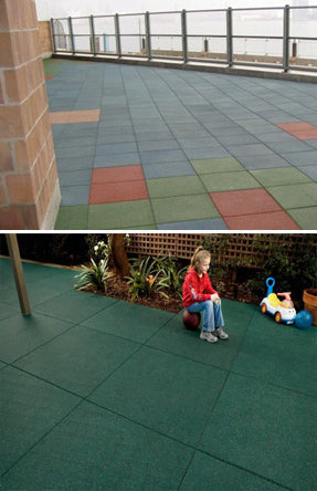 Interlocking Rubber Tiles for Outdoor Play Areas – Non-Slip, Cushioned, Easy Install with Drainage Channels, Ideal for Playground Flooring