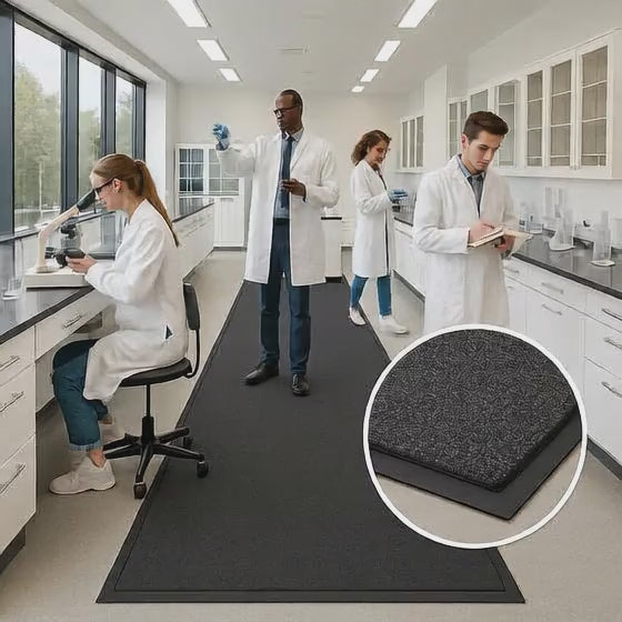 Heavy Duty Non-Slip Barrier Runner Mat High Traffic Entrance Mat Dual-Level Surface Durable Polymer Base Bevelled Edges Indoor/Outdoor Use