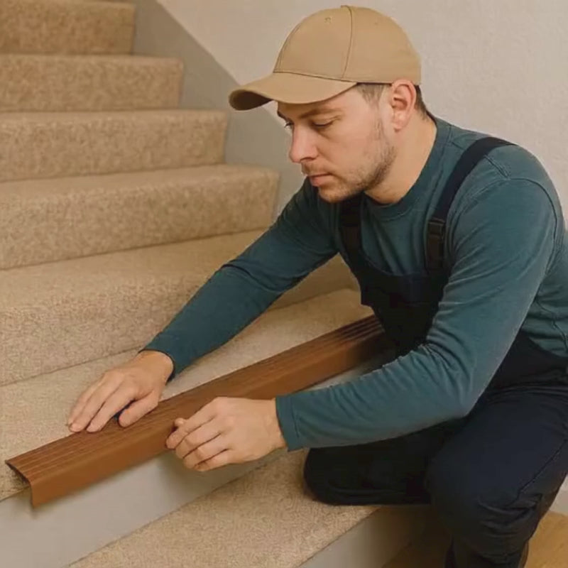 Premium Anti-Slip Stair Nosing Trim – Heavy-Duty PVC Edge Protector 50x45mm Safe, Durable & Easy-Fit for Homes & Commercial Use