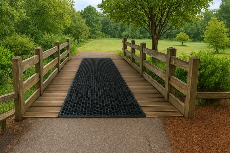 Heavy Duty Rubber Golf Grass Mats - Durable & Easy to Clean, 1.5m x 1m