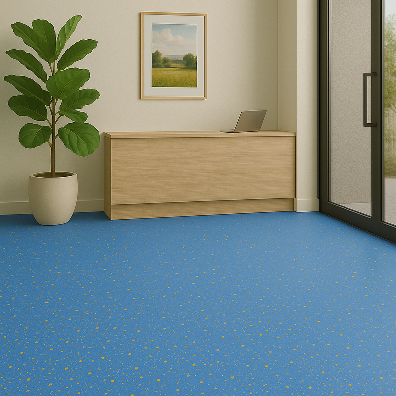 Loose Lay Rubber Tiles with Dimpled Texture - Waterproof & Easy to Clean