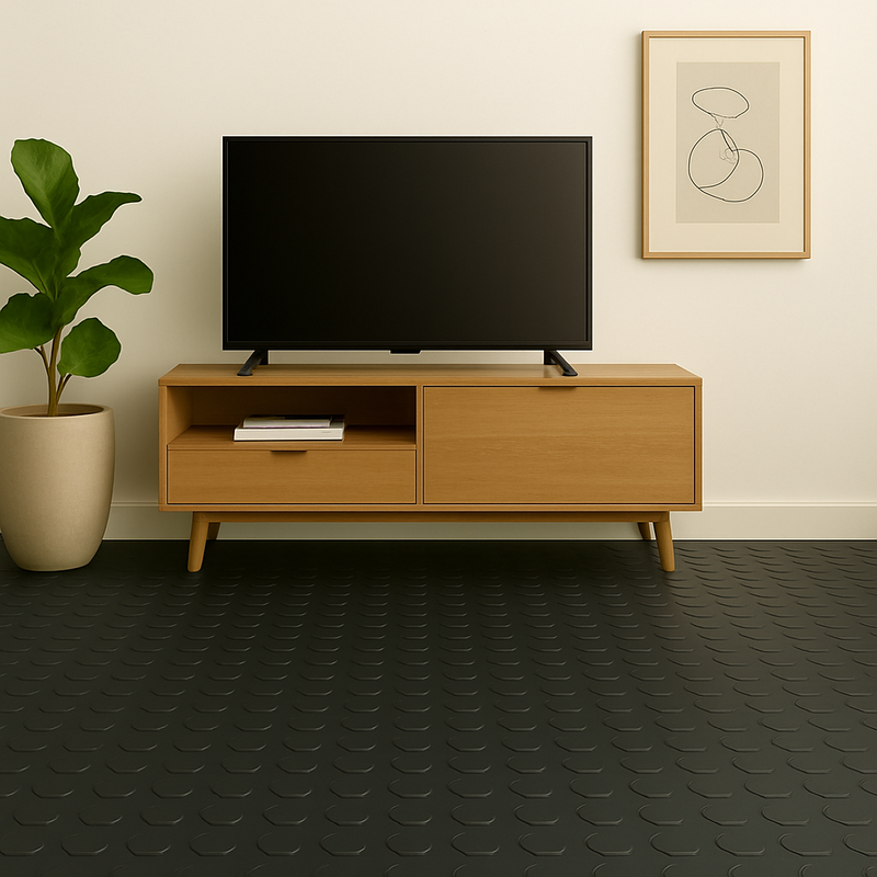 Interlocking Studded Vinyl Tiles - No Adhesive Required